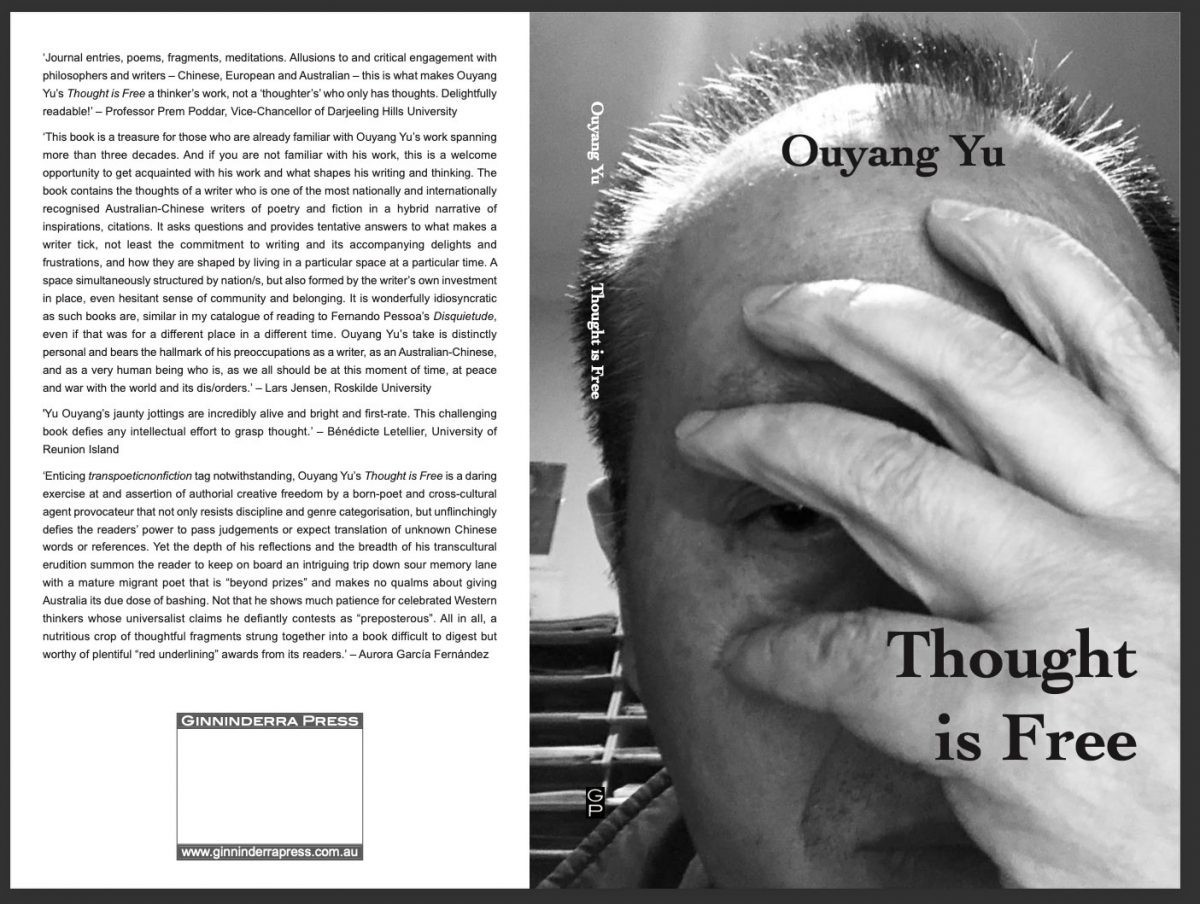 Thought is Free, a book of nonfiction, shortly out. Please place an order